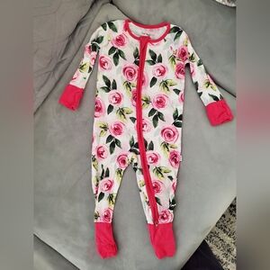 Little Sleepies sleeper roses 3-6 months